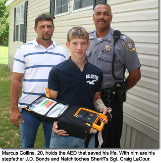AED saves young man's life