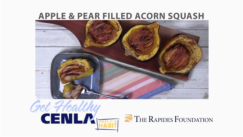 Apple & Pear Filled Acorn Squash