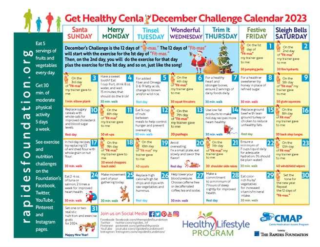 Take the 12 Days of "Fit-mas" Challenge in December