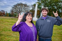 Logan Foster and Coach Sonya Johnson